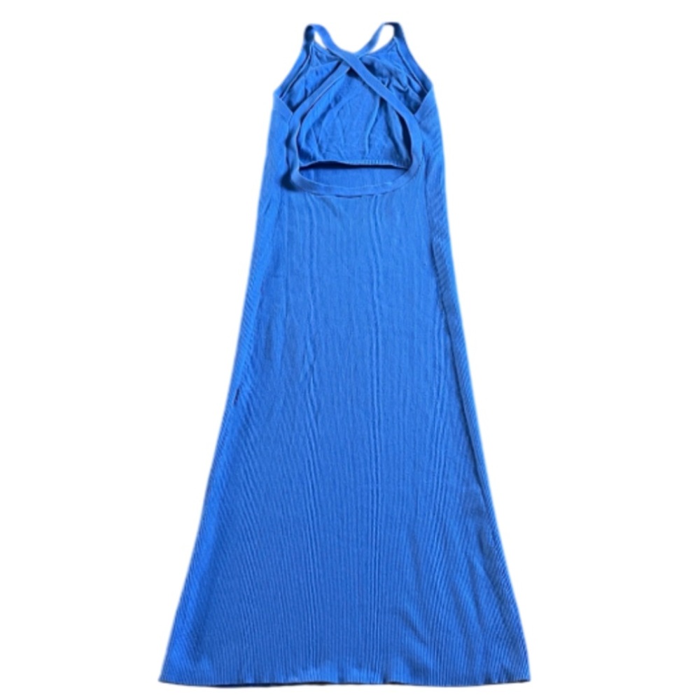 Spell Blue Ribbed Midi Dress - Picture 3 of 9